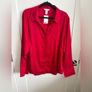 H&M Vibrant Red Blouse